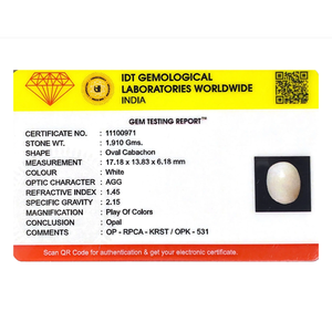 9.55 Carat Natural Ethiopian Opal Oval Cabochon Loose Gemstone for Fine Jewelry - Product Image 4