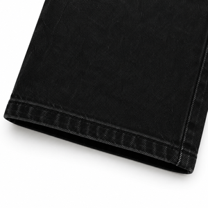 Pantalones Cortos Bermuda Negros para Hombre, Cintura Media, Estilo Casual Vintage de Mezclilla de Algodón, Cierre de Cremallera, Diseño con Bolsillos, Secado Rápido, Ecológicos - Product Image 5