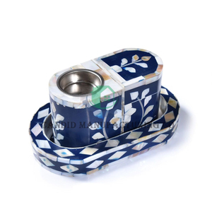 Brûleur à Bakhoor de style arabe en os incrusté de nacre, porte-encens décoratif, diffuseur d'aromathérapie - Product Image 1