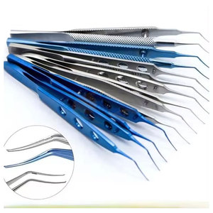 Pince manuelle en acier inoxydable pour instrument ophtalmique, implantation capselforale, capsuleorhexis, droite, angulaire, dentée, certifiée CE - Product Image 4
