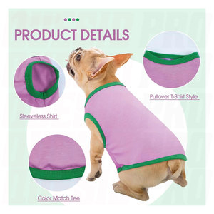 Camisetas para Perros, Camisetas de Algodón Suave para Perros, Camiseta sin Mangas, Chaleco para Perros, Ropa Cómoda, Transpirable y Ligera para Mascotas, Cachorros - Product Image 2