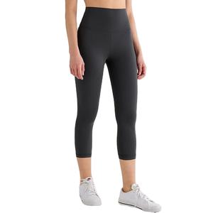 Mallas de Yoga de Color sólido, pantalones deportivos para gimnasio, mallas de cintura alta para mujer, mallas deportivas de talla grande, pantalones ajustados de entrenamiento para correr - Product Image 1