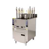 Cuiseur Commercial Automatique Populaire à 6 Têtes pour Pâtes et Nouilles, Machine de Cuisson Rapide 12KW pour la Restauration Rapide et la Restauration Collective