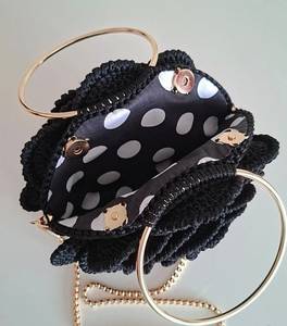 Bolsos de Lona Bohemios Hechos a Mano con Flores de Ganchillo, Bordado en Color Sólido, Color Personalizado, Cierre Abierto - Moda Femenina para Viajes - Product Image 4