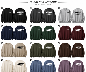 Sudadera Oversize de Cuello Redondo Unisex, Color Sólido, Logotipo Grabado, Minimalista, Tejida, Corte Regular, con Estampado Frontal - Product Image 6