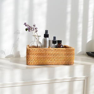 Decorative Healthy Non Chemical Natural Rattan <b>Basket</b> For Fruit And <b>Vegetable</b> <b>Storage</b> Durable Hand Woven Rattan <b>Baskets</b> Kitchens - Product Image 2