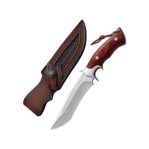 Couteaux à lame fixe en acier inoxydable et damas de haute qualité, fabriqués sur mesure, avec manche en bois léger et durable, garantie de 3 ans - Product Image 1
