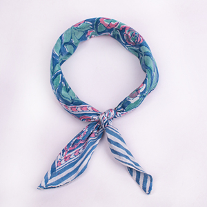 Floral Bag Charm Purse Scarf Printed Square Bandana Multifunctional Casual Wear Spring Summer Style Neckerchief - Product Image 4