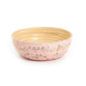 ชามไม้ไผ่สานฝังมุกเวียดนาม สำหรับใส่สลัด ผลไม้ ของตกแต่งบ้าน ราคาดี - Product Image 4