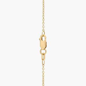 Pendentif solitaire en diamant de laboratoire taille Asscher en or jaune - Product Image 3