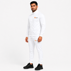 Conjunto deportivo de invierno premium para hombre, chaqueta deportiva con cremallera completa y pantalones deportivos tipo jogger, cálidos y forrados. - Product Image 3