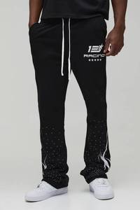 Jogging personnalisés pour hommes imprimés DTF, mélange de coton, pantalons de survêtement de qualité supérieure, tissu respirant et doux, fabrication OEM et ODM - Product Image 1