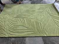 Tapis en laine verte moderne fait main, tissé sur mesure, lavable, adapté aux animaux domestiques, antidérapant, pour salon, chambre, couloir, pique-nique