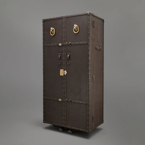 Vitrina Modular Color Vino Tinto para Sala de Estar y Uso en Hoteles, Diseño Antiguo Tradicional para Botellas de Vino - Product Image 2