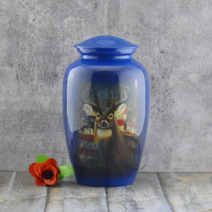 Luxury Deep Bronze Metal Cremation Urn with Horizontal Ribbed Texture - Elegant Handcrafted Memorial <b>Jar</b> for Human Ashes - Product Image 6