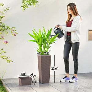 Jardinera Elevada Gris Oscuro con Elegante Valla y Puertas - Product Image 6