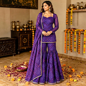 Salwar Kameez à imprimé numérique avec dupatta pour femme, tenue traditionnelle indienne et pakistanaise pour mariage, coupe ample - Product Image 1