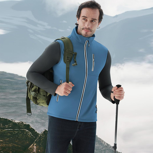 Best Selling Men's Winter <b>Softshell</b> Vests Solid Color Sleeveless Customized Size Zipper Pockets Men's Outdoor <b>Softshell</b> <b>Gilets</b> - Product Image 3