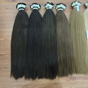 Extensions de cheveux humains 100% vietnamiens les plus vendues, en vrac, colorées, lisses, de haute qualité, prix d'usine, sans perte ni emmêlement - Product Image 4