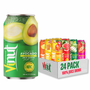 Jus de banane VINUT 330ml, boisson rafraîchissante sans sucre, prix d'usine Vietnam, marque privée, échantillon gratuit - Product Image 1