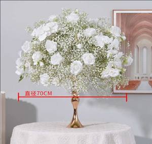 Bola de Flores de Orquídea Phalaenopsis de Seda Artificial Blanca, Centro de Mesa Grande para Bodas, Decoraciones de Navidad/Graduación - Product Image 3