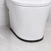 Bande d'étanchéité noire en PVC pour toilettes, 38 mm x 3,2 m, auto-adhésive, étanche, ruban de calfeutrage