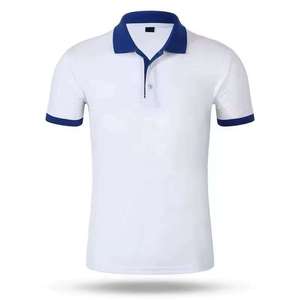 เสื้อโปโลถักไหมพรมสีพื้นเรียบง่าย สไตล์พื้นฐาน กระดุมติด ผ้าฝ้าย 100% แขนสั้น เสื้อสเวตเตอร์ผู้ชาย - Product Image 1