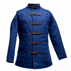 Gambesón Medieval Hecho a Mano de Alta Calidad para Hombre, Largo, con Mangas Completas, Correas de Cuero, Acolchado de Algodón, para Halloween, Pascua y Fiestas - Product Image 1