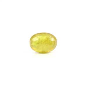 Loose 3.8 Carat Oval Cut Yellow Sapphire Gemstone for Fine Jewelry - Product Image 2