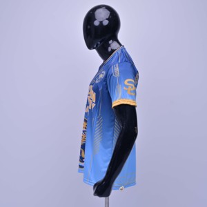 Camiseta de Fútbol Sublimada de los Southern University Jaguars, Unisex, Manga Corta, Cuello de Béisbol, Poliéster que Absorbe la Humedad, Deportiva - Product Image 2