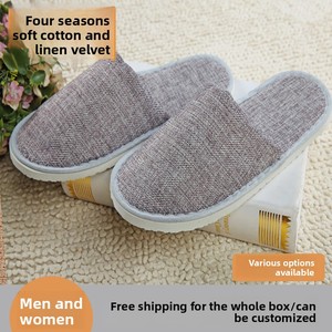 Pantuflas Hidratantes Desechables Suaves y Gruesas de Algodón 100% Personalizables, Antideslizantes y Duraderas, OEM/ODM para Hoteles, Salones de Belleza y Turismo - Product Image 4