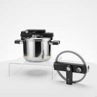 Autocuiseur commercial en acier, 6L, presseur à gaz, en acier inoxydable, pour cuisinière à gaz et à induction