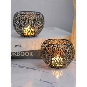 Lanternes votives décoratives en métal en gros – Porte-bougies géométriques découpés au laser pour les faveurs de mariage et l'ambiance des halls d'hôtel - Product Image 5