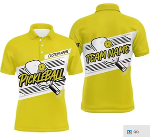 Pickleball Custom Sublimation Athletic <b>Shirt</b> Breathable Eco-Friendly Spandex/Cotton <b>Half</b> Sleeve Button-Up Collar Quick Unisex - Product Image 4