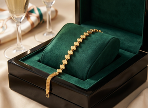 Pulsera Divyoro con Eslabones Ondulados Chapados en Oro, Diseño de Cadena Étnica Clásica, Unisex, para Uso Diario, Fiestas, Bodas, Compromisos, Regalo - Product Image 2