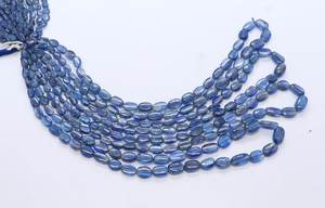 ลูกปัดคิยาไนต์ทรงรีเรียบขนาด 5x7-7x9 มม. ลูกปัดพลอยคิยาไนต์ 17 นิ้ว ลูกปัดคิยาไนต์ทรงรีธรรมชาติ ลูกปัดคิยาไนต์สีน้ำเงิน - Product Image 5