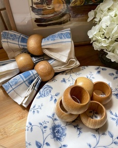 Premium Stocked Eco-Friendly Wooden Napkin Rings Handmade American Style Smooth Finish Customized Size Dining Table Accessories - Product Image 2