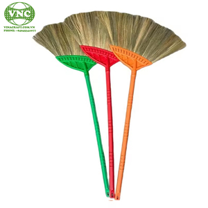 Balai en paille vietnamien haut de gamme, authentique, fait main, avec tête en herbe naturelle - Product Image 4