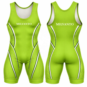 Singlet Rojo Personalizado para Lucha Libre, Venta al por Mayor, Singlet para Gimnasio, Levantamiento de Pesas, Powerlifting, Ropa Deportiva de Compresión de Poliéster y Spandex - Product Image 5