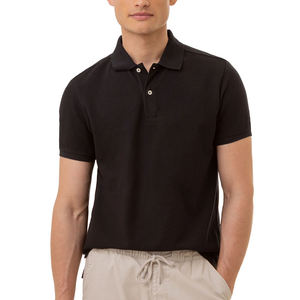 Polo en coton de haute qualité, manches courtes, t-shirt noir pour homme, vêtements écologiques, séchage rapide, à prix raisonnable - Product Image 2
