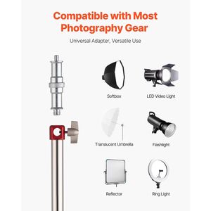 Supporto per treppiede per illuminazione fotografica resistente da 4,5 piedi/320cm con ruote altezza Max 10, 5 piedi/320cm - Product Image 2