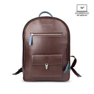 Mochila de Cuero Genuino Leather Talks, Capacidad para Laptop de 14 Pulgadas, Estilo Profesional, Color Marrón, Cierre de Cremallera - Product Image 3