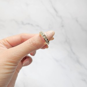 Anillo apilable de diamantes cultivados en laboratorio con corte redondo, oro sólido de 14k, regalo de promesa para mujer, ideal para aniversario o fiesta. - Product Image 3