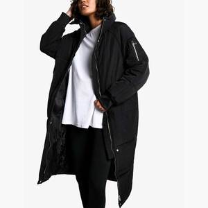 Manteau d'hiver matelassé à capuche pour femme grande taille, veste bouffante à manches longues zippée, décontractée, chaude et tendance, collection 2026 - Product Image 3