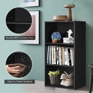 ตู้หนังสือ 3 ชั้นทันสมัย ตู้โชว์เก็บของสไตล์ร่วมสมัย - Product Image 4