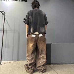 T-shirts unisexes surdimensionnés personnalisés de haute qualité, effet délavé, style vintage, pour hommes - Product Image 5