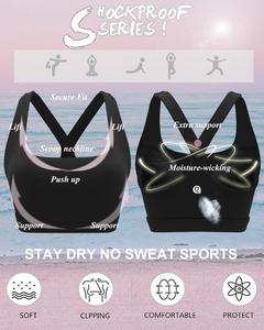 สปอร์ตบราแบบกระชับทรงสวยสำหรับผู้หญิง บราออกกำลังกายแบบ Racerback สายรัดกว้าง รองรับการวิ่ง ฟิตเนส โยคะ รับผลิตแบรนด์ส่วนตัว - Product Image 2