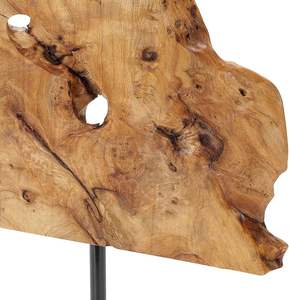 Sculpture en bois style racine de teck, forme abstraite naturelle, accent décoratif pour intérieurs contemporains minimalistes, moderne et rustique - Product Image 2