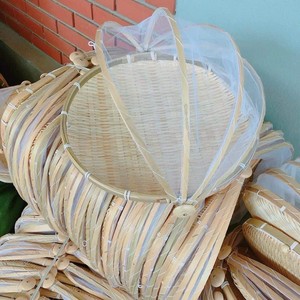 Bandeja de bambú hecha a mano para limpiar granos, cesta de arroz tejida naturalmente para decoración rústica del hogar, cocina, restaurante, accesorios para fotografía de alimentos - Product Image 6