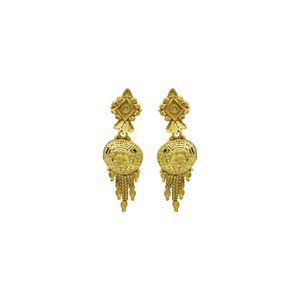 Wholesale 14K 18K 24K Micron Gold Plated Fashion Necklaces, Traditional Design Bridal Jewelry Set, Brass Micron Gold Jewelry Set - Product Image 4